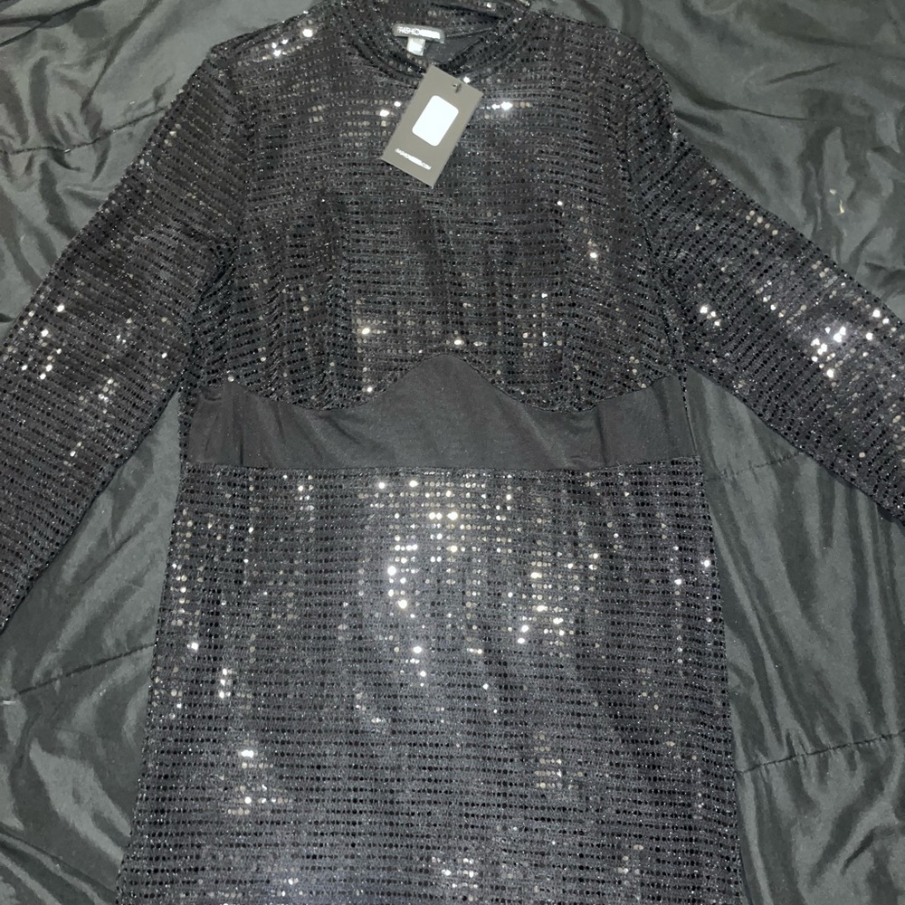 Black reserved and sexy plus size black dress